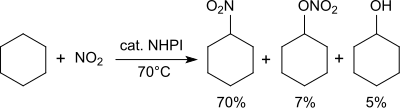 Nitrogenation/oxidation of cyclohexane by means of NHPI