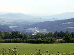 Nižná Polianka from the route to border with Poland