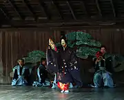 Traditional Japanese ceremony at Itsukushima Shrine