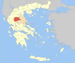 Trikala within Greece