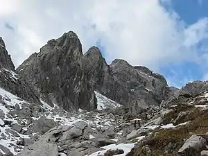 The Noppenspitze from the Sattelkar betrachtet