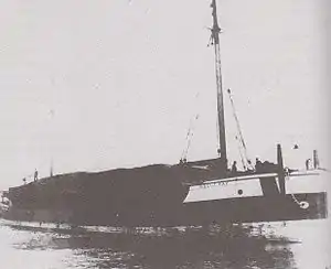 The Noquebay, loaded with lumber.