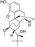 Chemical structure of Norbuprenorphine.