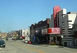 Uptown Normal, looking east on North Street, 2011