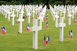 The Normandy American Cemetery and Memorial, overlooking Omaha Beach