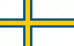 Unofficial flag of Norrland, the northernmost land of Sweden