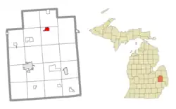 Location within Lapeer County