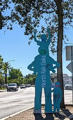 An entry sign welcoming people to North Fair Oaks.