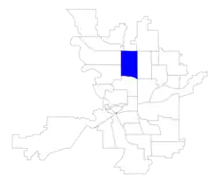 Location within the city of Spokane