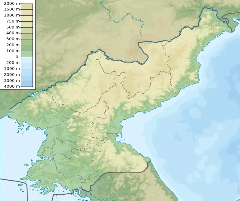 Kwaksan is located in North Korea