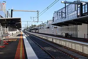 Northbound view from North Williamstown platform 1 facing towards platform 2