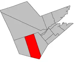 Location within Northumberland County, New Brunswick