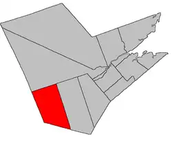 Location within Northumberland County, New Brunswick