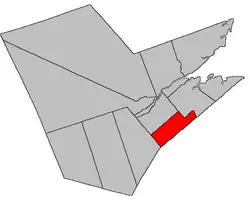 Location within Northumberland County, New Brunswick