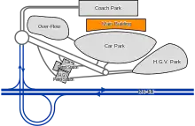 Layout of Norton Canes Services.