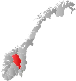 Oppland within Norway