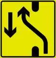 Changed driving patternMay be used in conjunction with roadworks.