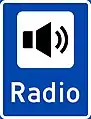 Radio channel DAB digital radio relays special traffic announcement messages.