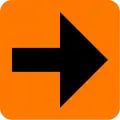 Miscellaneous detourDifferent arrows may be used to show the right direction.