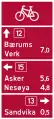 Board guide for bicycle route