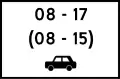 Combined regulationIn this example, the times written only applies for cars.