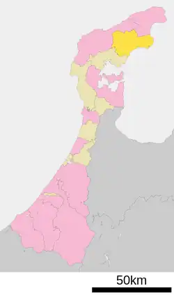 Location of Noto in Ishikawa Prefecture