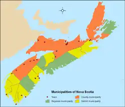 In Nova Scotia (lime green and mint green)