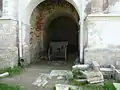 A 76 mm counter-assault gun M1910 at the Novodevichy Convent in Moscow Russia