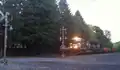 Norfolk Southern westbound train on the Lehigh Line passing through a crossing near Flemington, New Jersey, Picture 1