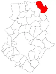 Location in Ilfov County