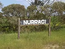 This sign, all that remains of the former station, is about half-way along what is now a popular walking trail