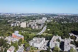 Aerial view of Woodbine Gardens from Taylor-Massey