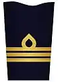 Sleeve insignia on innerkavaj m/48 ("inner jacket m/48") for a lieutenant colonel.(2003–present)