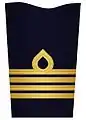 Sleeve insignia on innerkavaj m/48 ("inner jacket m/48") for a lieutenant colonel.(–2003)