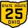 State Route 25 marker