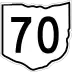 State Route 70 marker