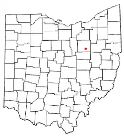 Location of Apple Creek, Ohio