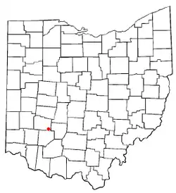 Location of Bowersville, Ohio