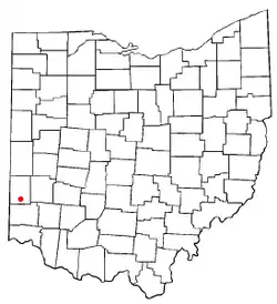 Location of Camden, Ohio