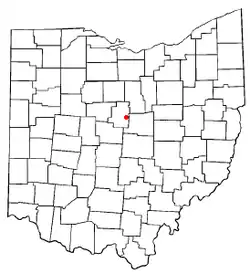 Location of Chesterville, Ohio