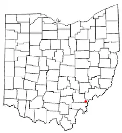 Location of Coolville, Ohio