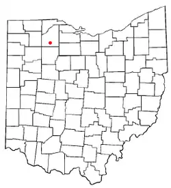 Location of Cygnet, Ohio