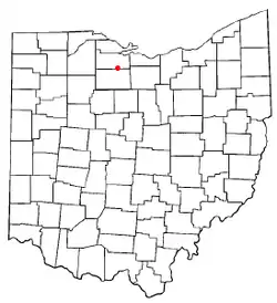 Location of Green Springs, Ohio