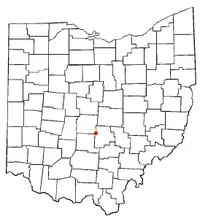 Location of Lithopolis, Ohio