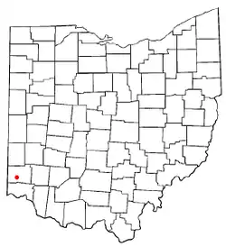 Location of Millville, Ohio