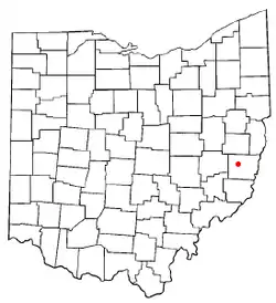 Location of Morristown, Ohio