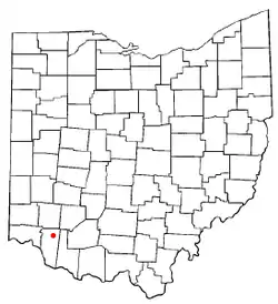 Location of Newtonsville, Ohio