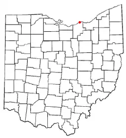 Location of Sheffield Lake, Ohio