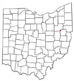 Location within the state of Ohio