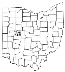 Location of Liberty Township in Ohio